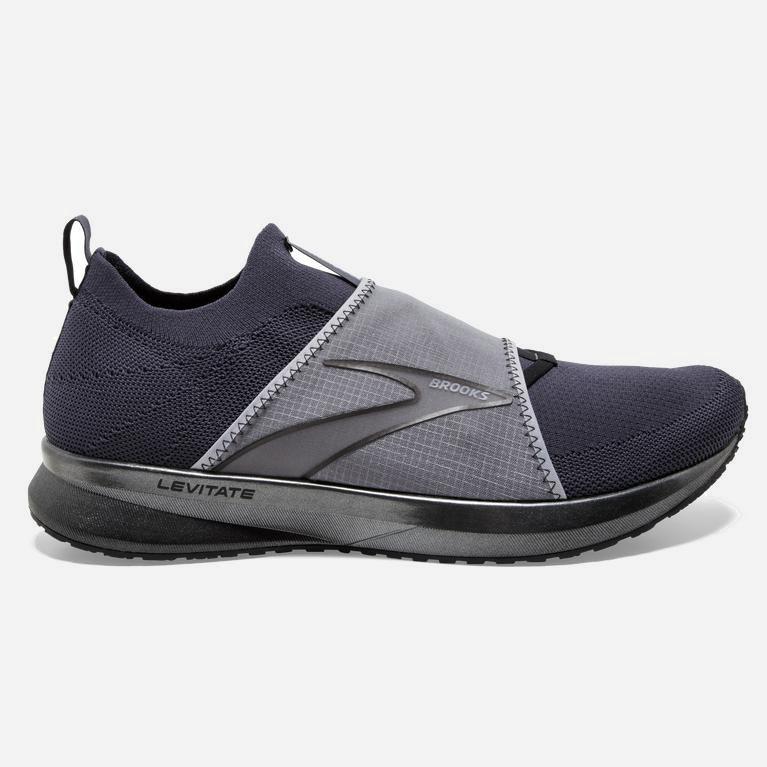 Brooks Levitate 4 Le Israel - Men's Road Running Shoes - Grey/Black/Tradewinds (68071-PISG)